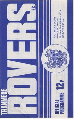 Tranmere Rovers v Exeter City Match Programme 1979-03-16